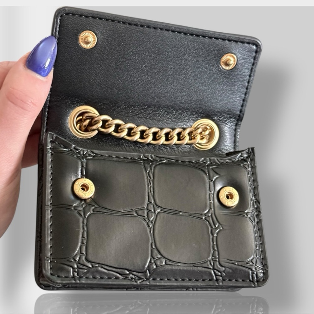 NWOT Kurt Geiger Black Micro Bag with Gold Chain - Picture 10 of 12